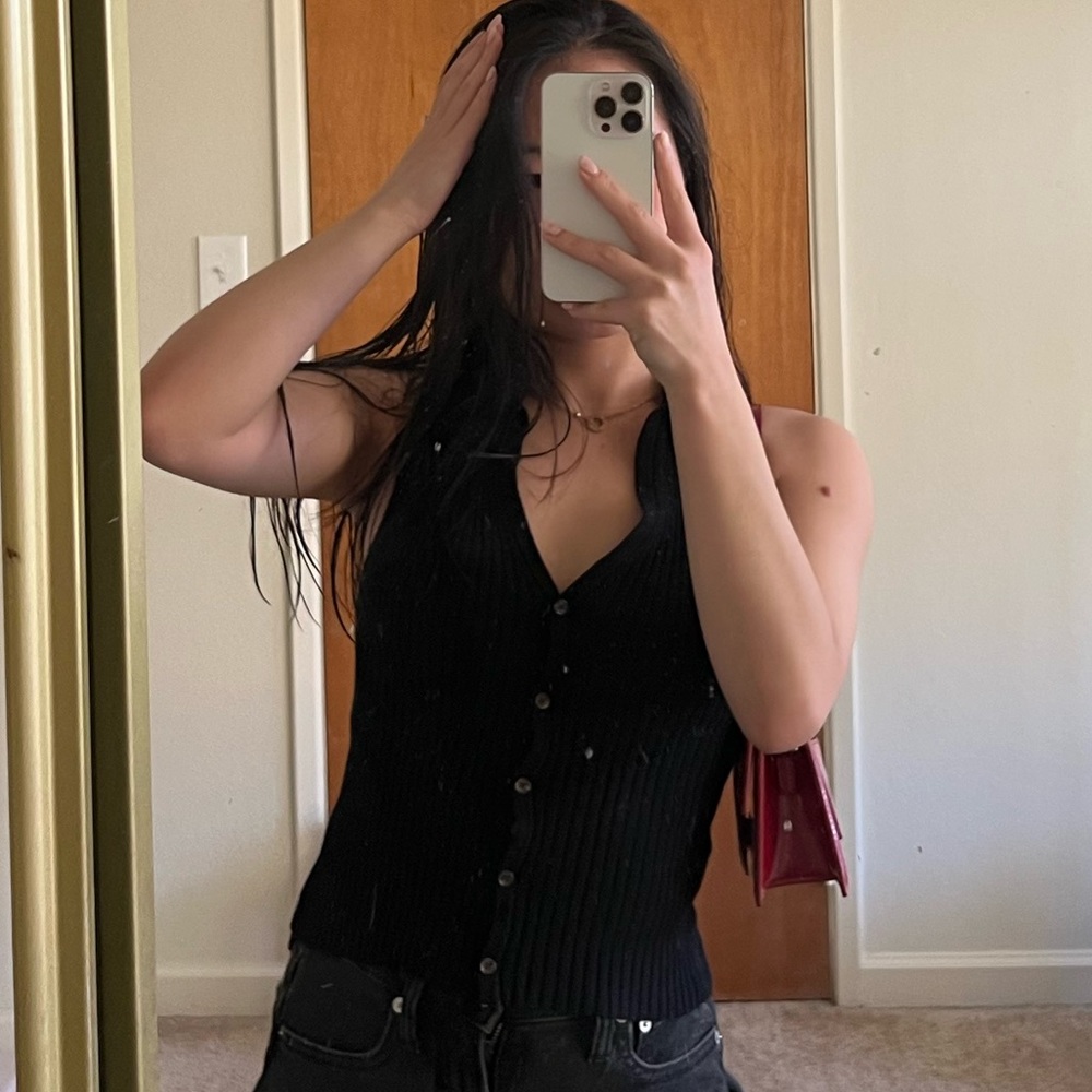 Black Mango Sleeveless Top size xs